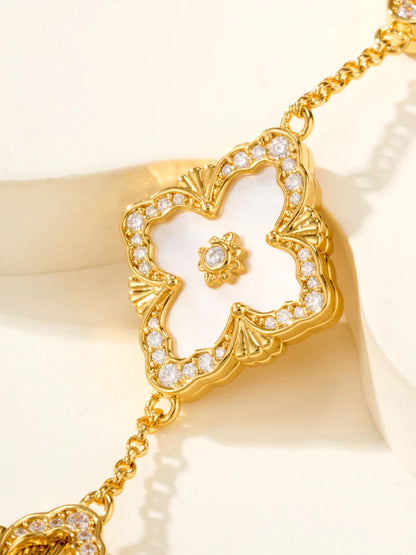 [Regal Jewels]B.C.L ENAMELED Five-Flower Bracelet£¨Various Colors) BIG SIZE
