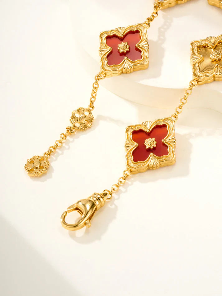 [Regal Jewels]B.C.L ENAMELED Five-Flower Bracelet£¨Various Colors) BIG SIZE