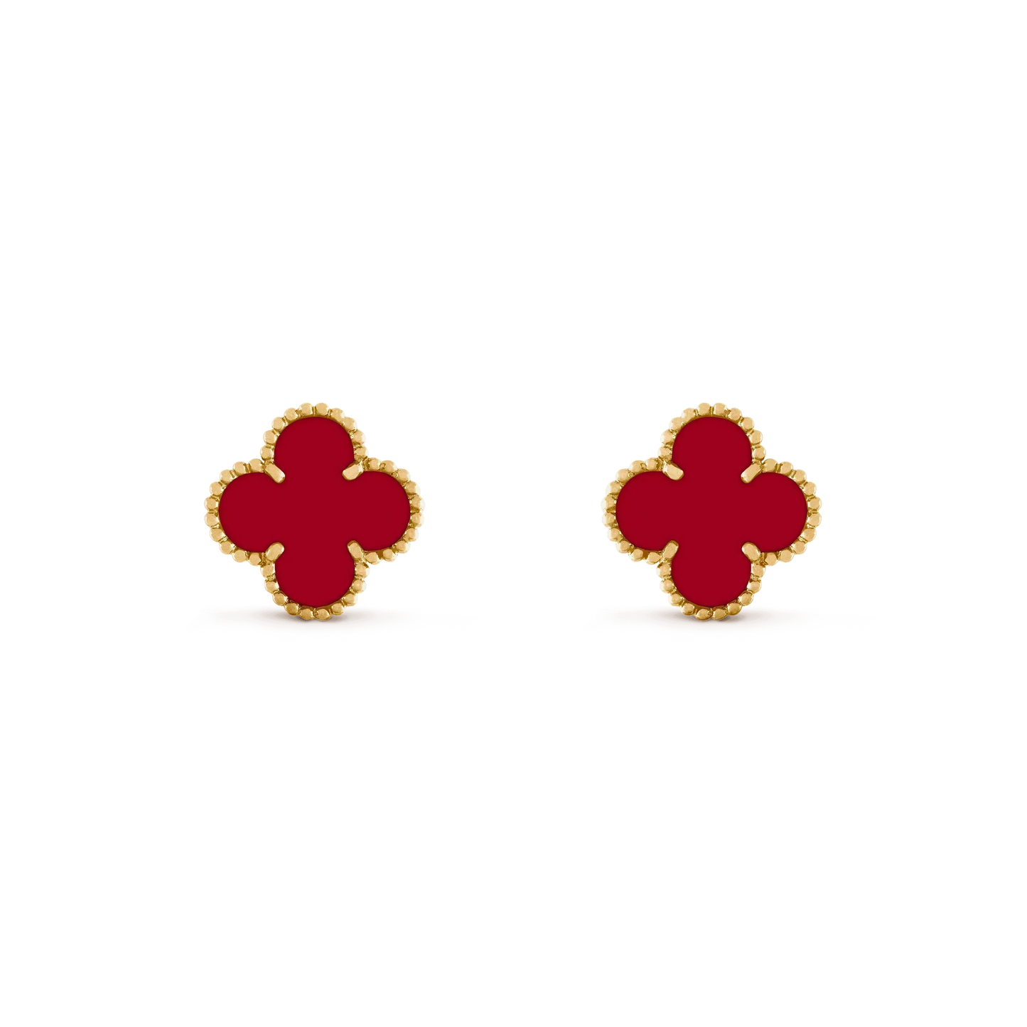 [Regal Jewels]CLOVER MEDIUM 1 MOTIFS CARNELIAN  EARRINGS