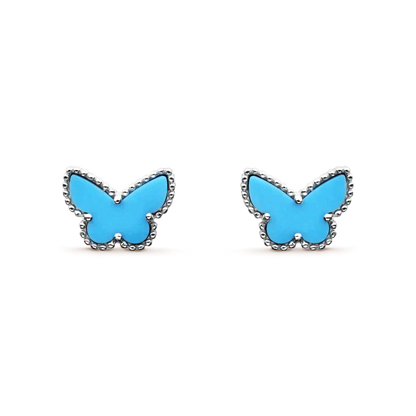 [Regal Jewels]BUTTERFLY TURQUOISE EARRINGS SILVER