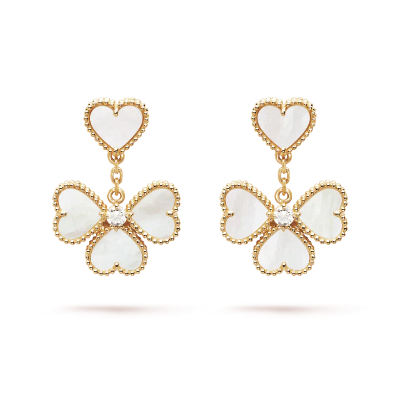 [Regal Jewels]CLOVER SWEET WHITE MOP EARRINGS