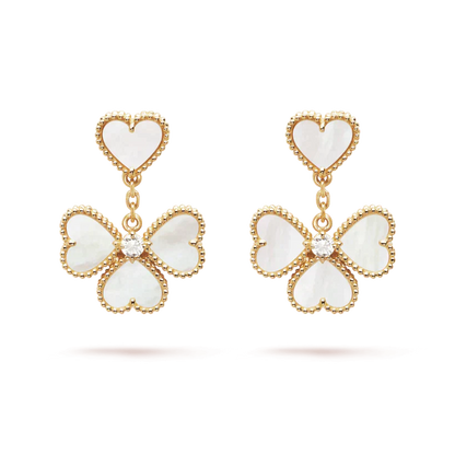 [Regal Jewels]CLOVER SWEET WHITE MOP EARRINGS