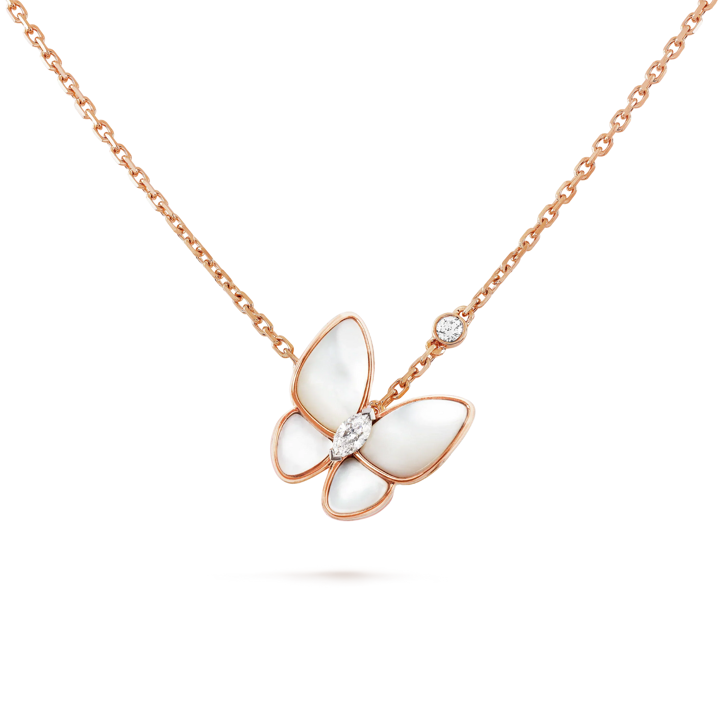 [Regal Jewels]BUTTERFLY MOP DIAMOND NECKLACE