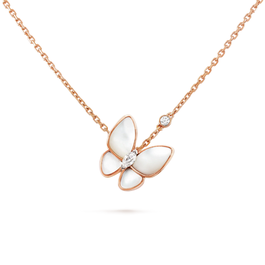 [Regal Jewels]BUTTERFLY MOP DIAMOND NECKLACE