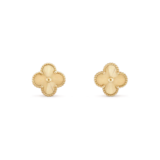 [Regal Jewels]CLOVER MINI 9.5MM LASER EARRINGS