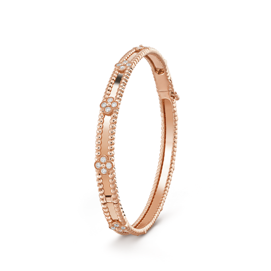 [Regal Jewels]CLOVER BRACELET 4MM DIAMONDS