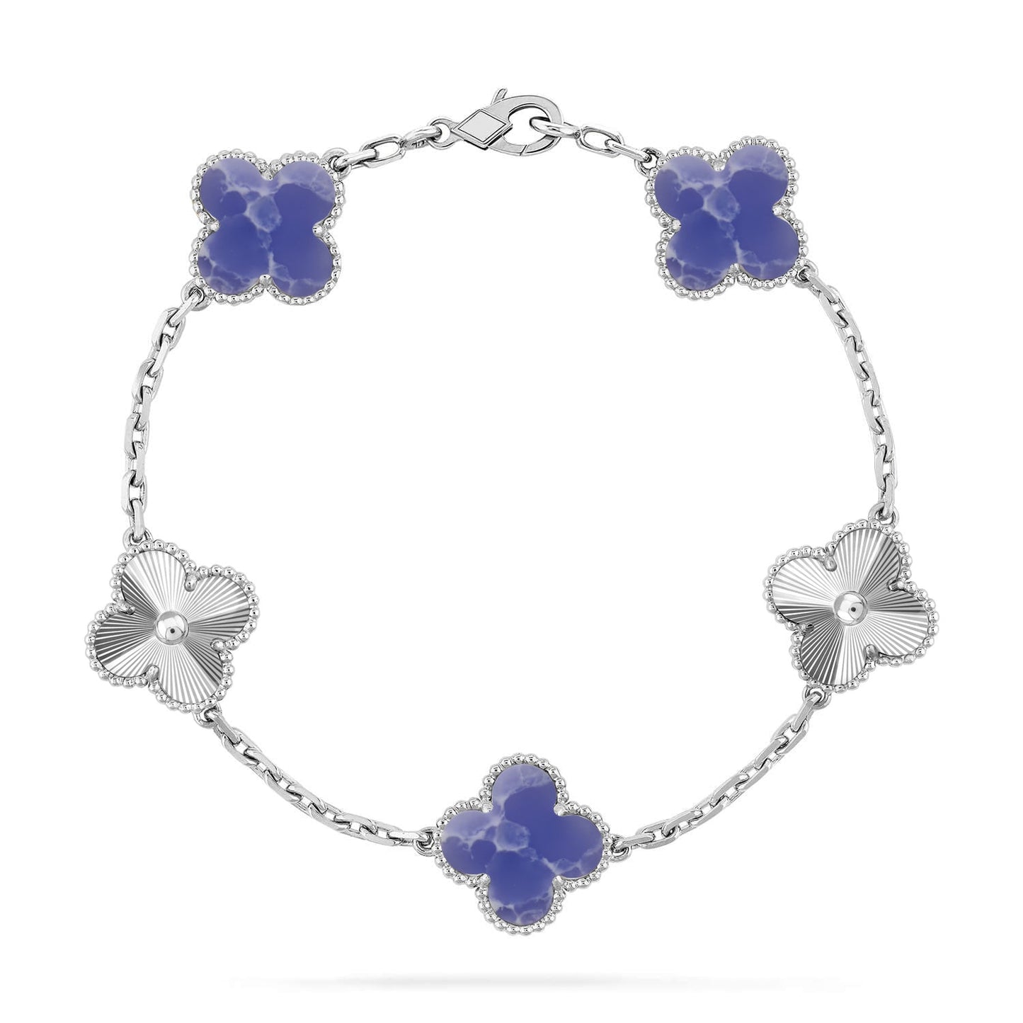 [Regal Jewels]CLOVER 5 MOTIF BLUE VEINS BRACELET COLLECTION