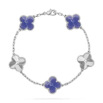 [Regal Jewels]CLOVER 5 MOTIF BLUE VEINS BRACELET COLLECTION
