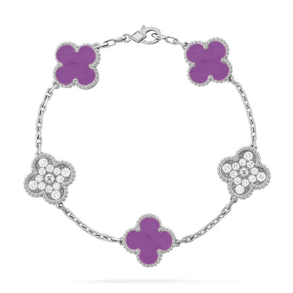[Regal Jewels]CLOVER 5 MOTIF VIOLET BRACELET COLLECTION