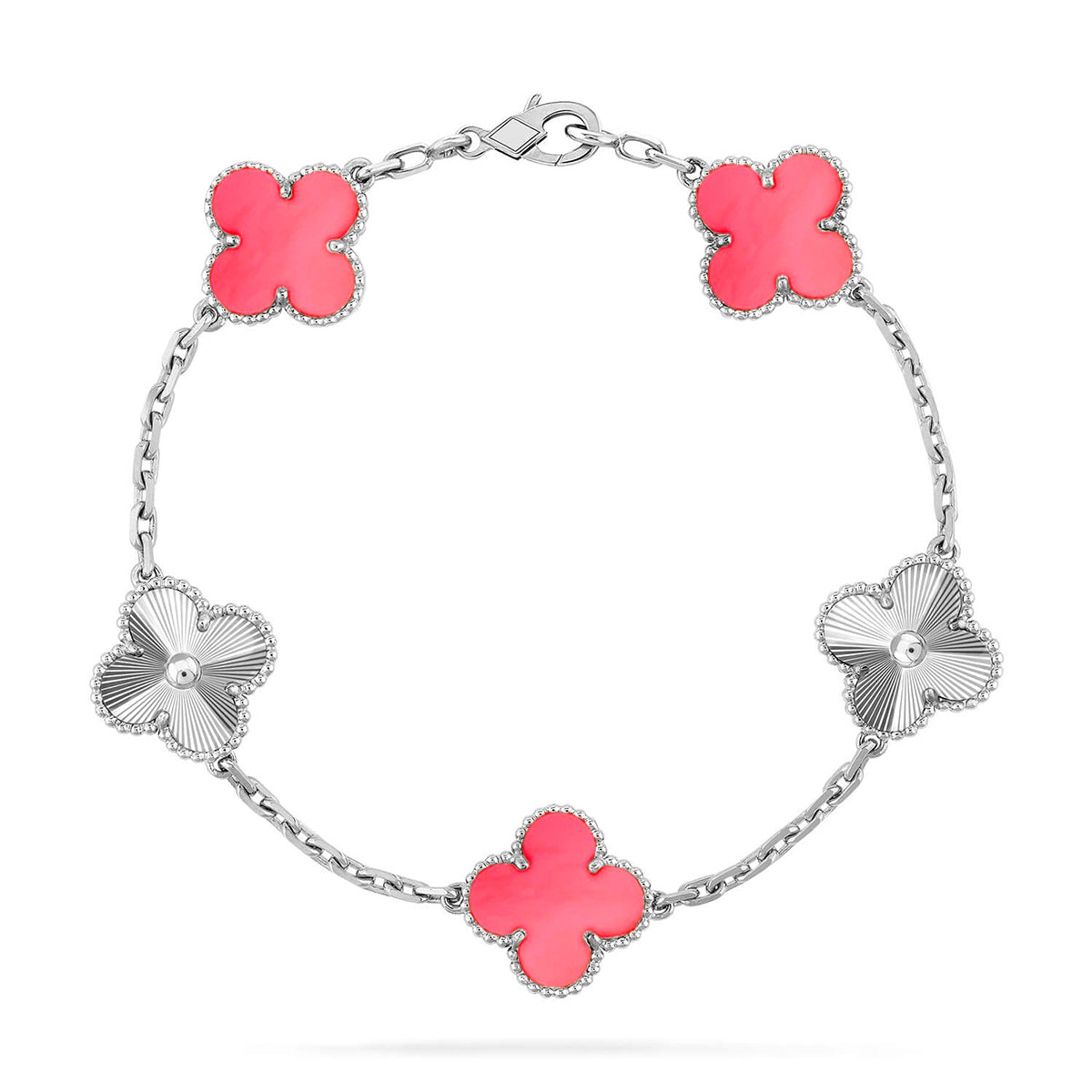 [Regal Jewels]CLOVER 5 MOTIFS  PINK MOP BRACELET COLLECTION