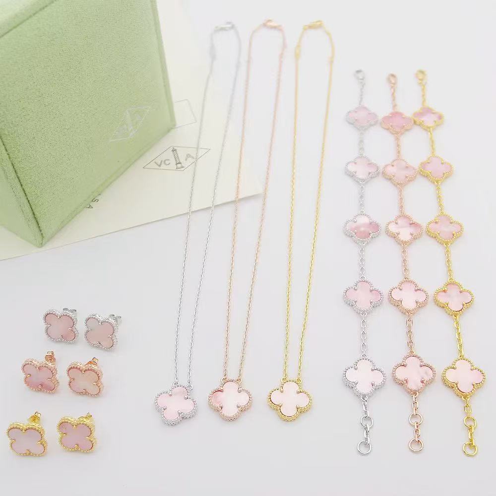 [Regal Jewels]Clover Mini Pink Earrings