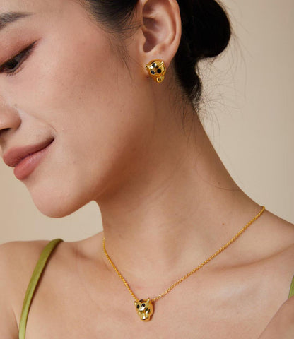 [Regal Jewels]CHRRTAH-PRINT STUD EARRINGS, THREE COLORS