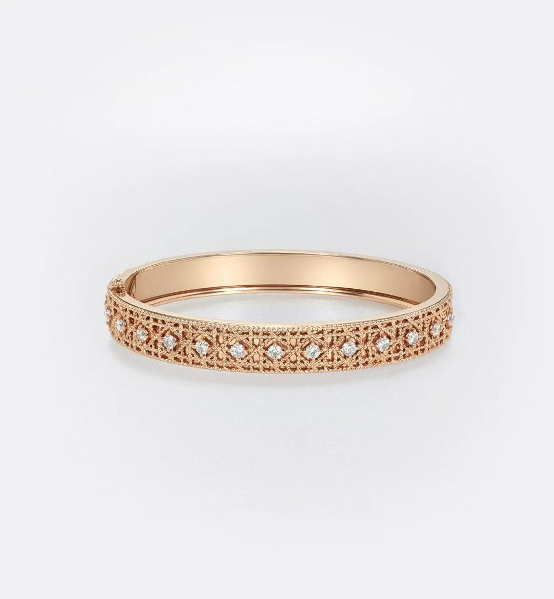 [Regal Jewels]2026 WOVEN-PATTERN BRACELET SET WITH FULL DIAMOND INLAY THREE-COLORS