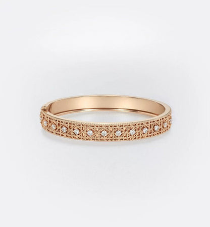 [Regal Jewels]2026 WOVEN-PATTERN BRACELET SET WITH FULL DIAMOND INLAY THREE-COLORS
