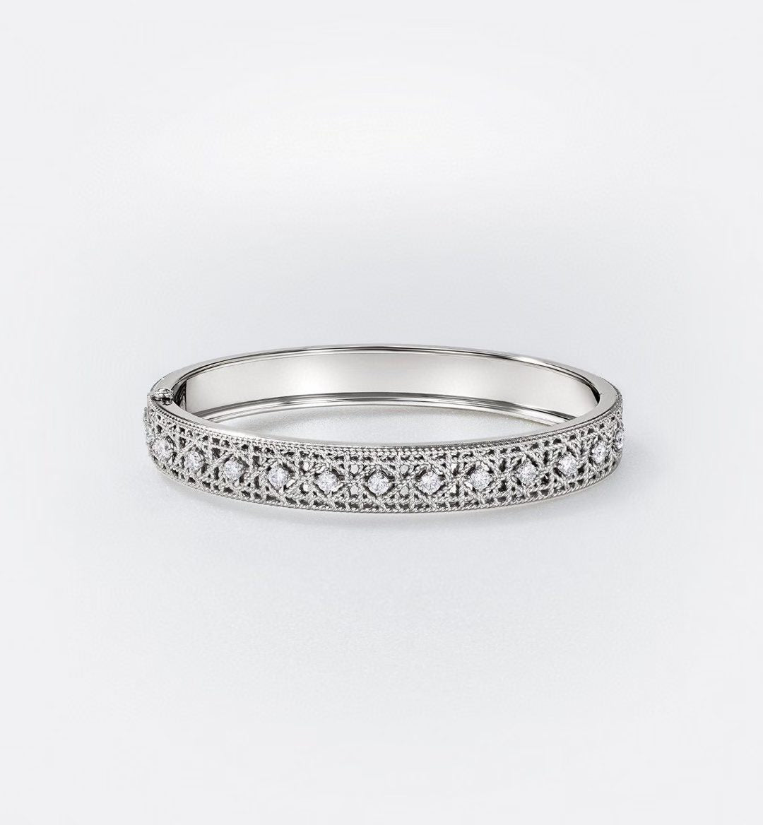 [Regal Jewels]2026 WOVEN-PATTERN BRACELET SET WITH FULL DIAMOND INLAY THREE-COLORS