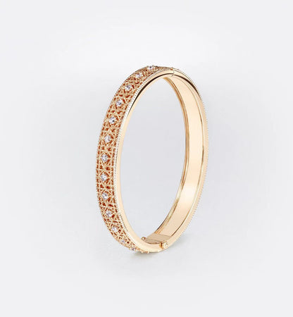 [Regal Jewels]2026 WOVEN-PATTERN BRACELET SET WITH FULL DIAMOND INLAY THREE-COLORS
