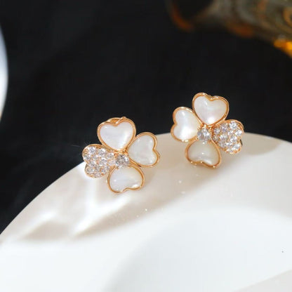[Regal Jewels]FRIVOLE PINK GOLD FLOWER DIAMOND EARRINGS 2