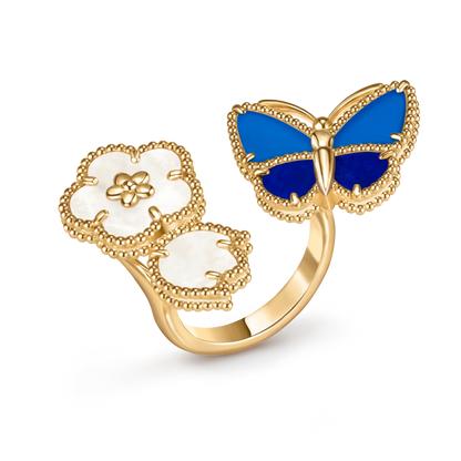 [Regal Jewels]2026 NEW MODEL SPRING LUCKY 3 MOTIF GOLD RING