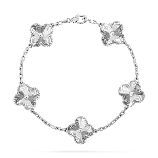 [Regal Jewels]CLOVER SILVER 5 MOTIFS BRACELET
