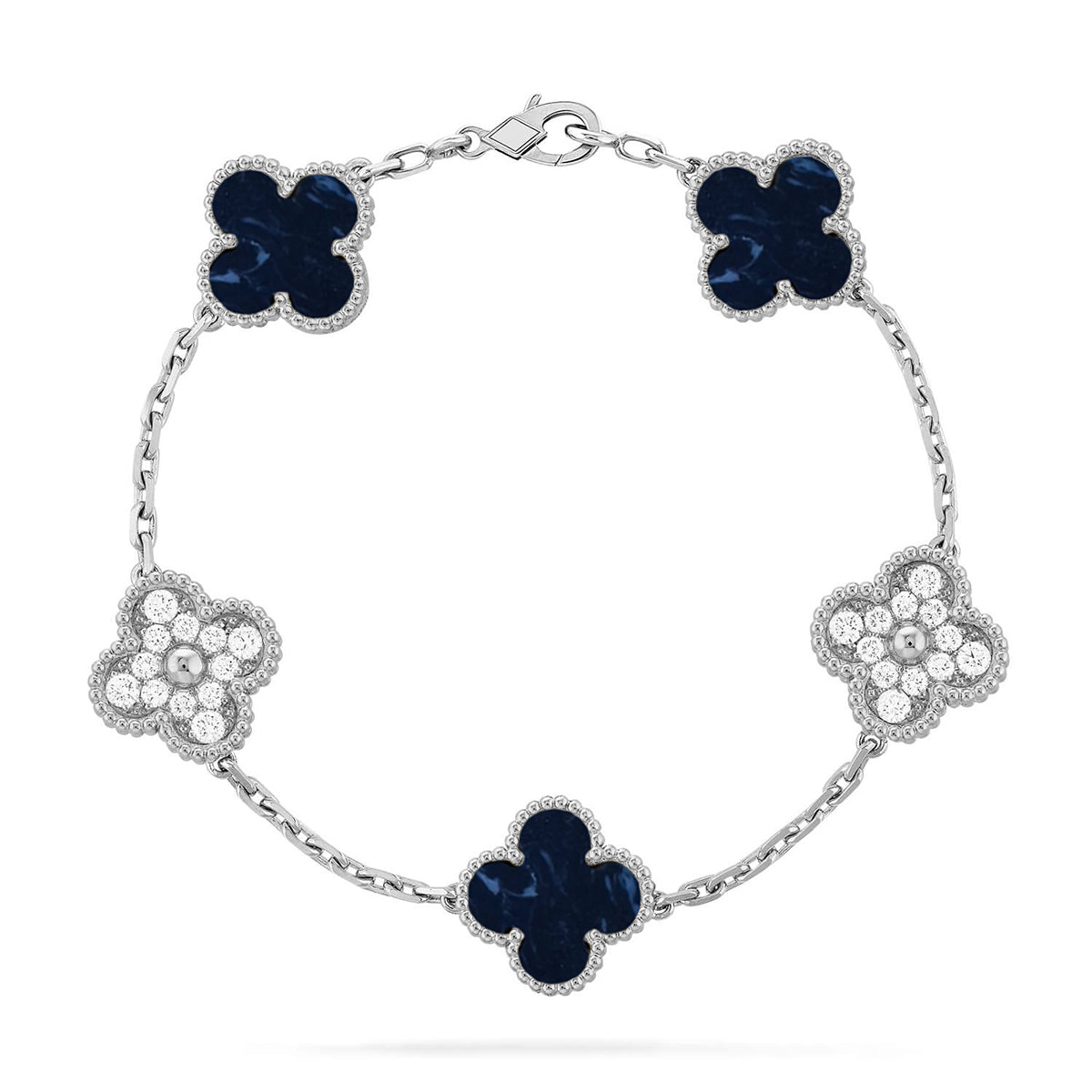 [Regal Jewels]CLOVER 5 MOTIF PIETERSITE BRACELET COLLECTION