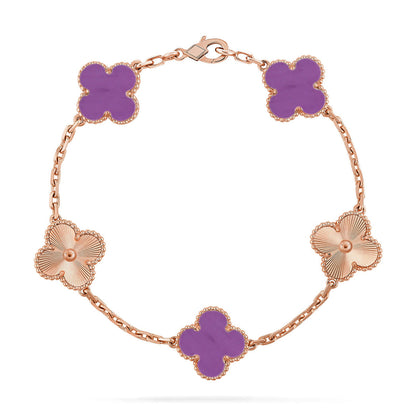 [Regal Jewels]CLOVER 5 MOTIF VIOLET BRACELET COLLECTION