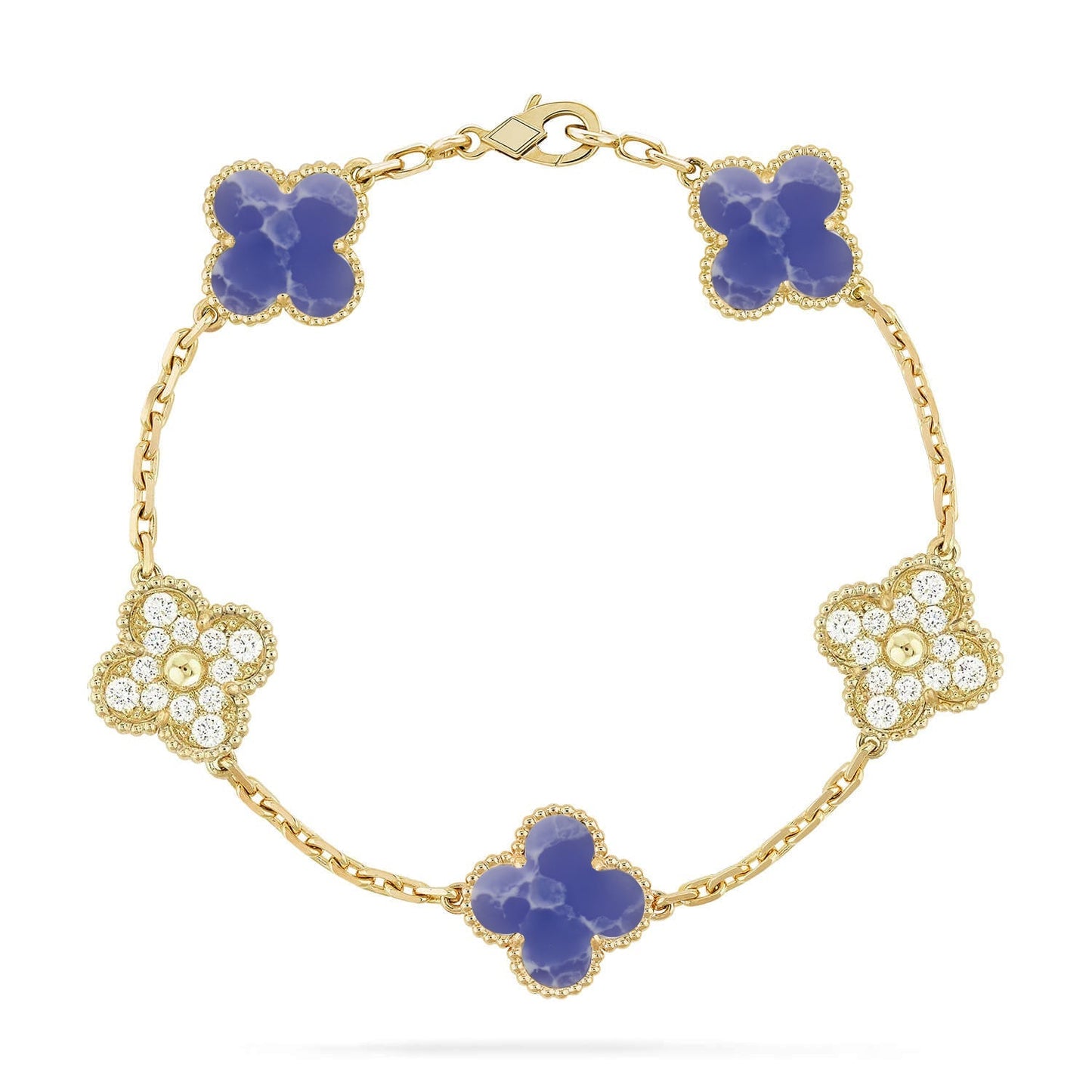 [Regal Jewels]CLOVER 5 MOTIF BLUE VEINS BRACELET COLLECTION
