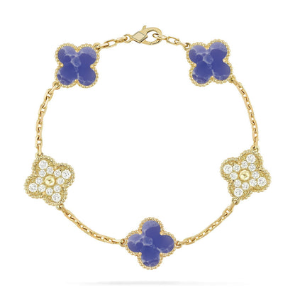 [Regal Jewels]CLOVER 5 MOTIF BLUE VEINS BRACELET COLLECTION
