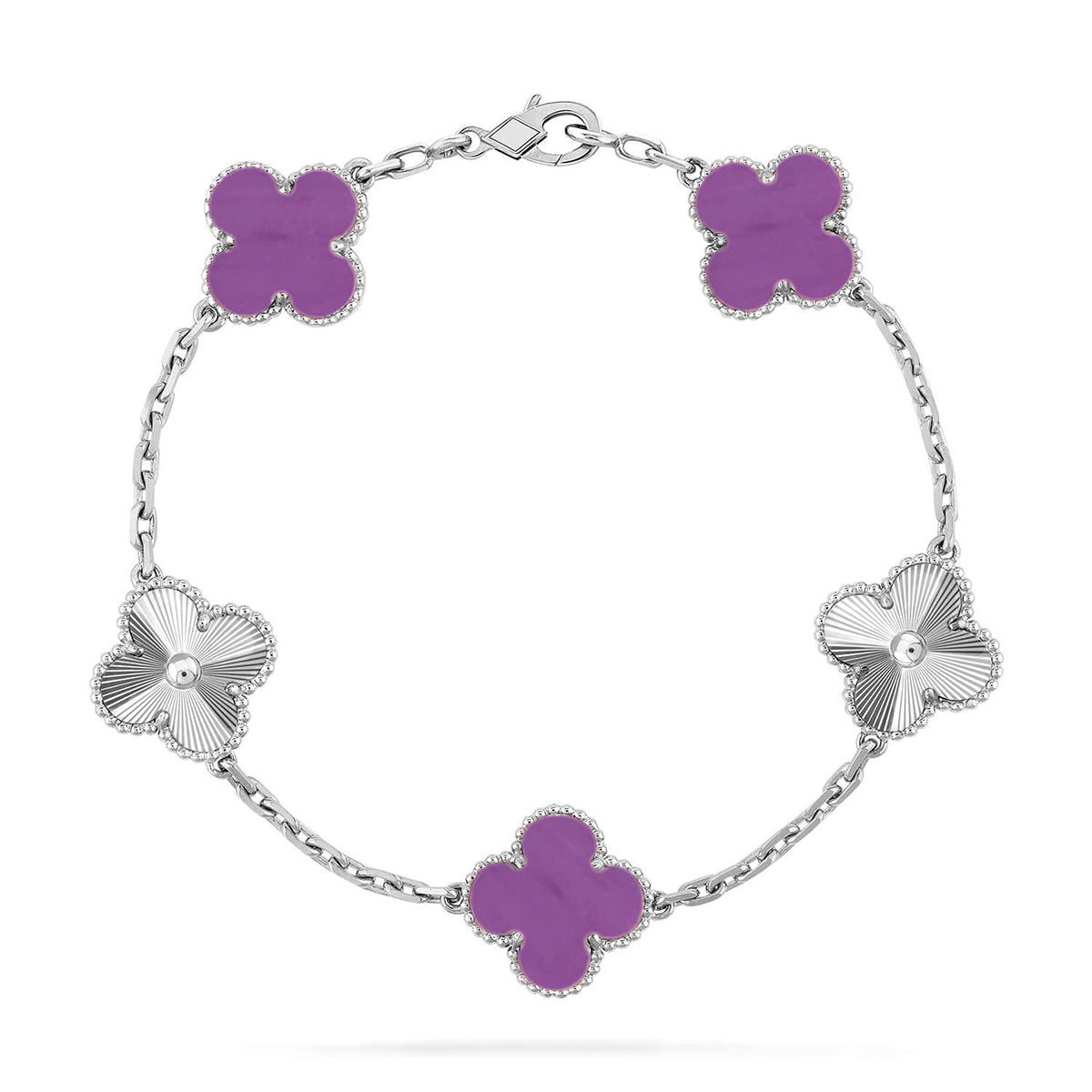 [Regal Jewels]CLOVER 5 MOTIF VIOLET BRACELET COLLECTION