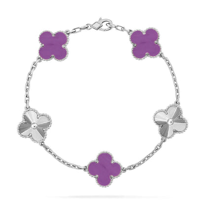 [Regal Jewels]CLOVER 5 MOTIF VIOLET BRACELET COLLECTION