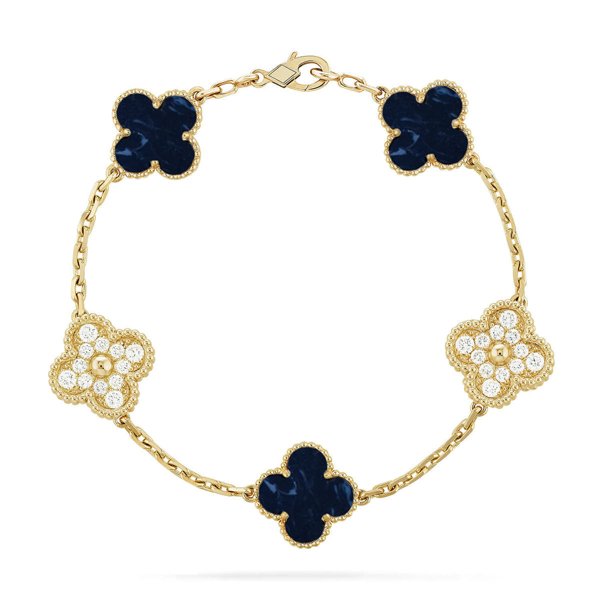 [Regal Jewels]CLOVER 5 MOTIF PIETERSITE BRACELET COLLECTION