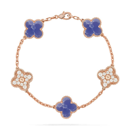 [Regal Jewels]CLOVER 5 MOTIF BLUE VEINS BRACELET COLLECTION