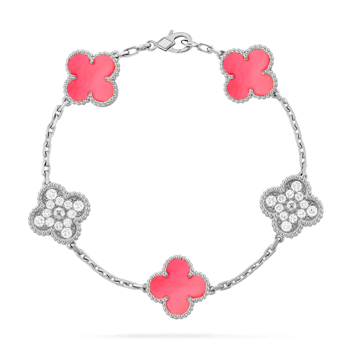 [Regal Jewels]CLOVER 5 MOTIFS  PINK MOP BRACELET COLLECTION