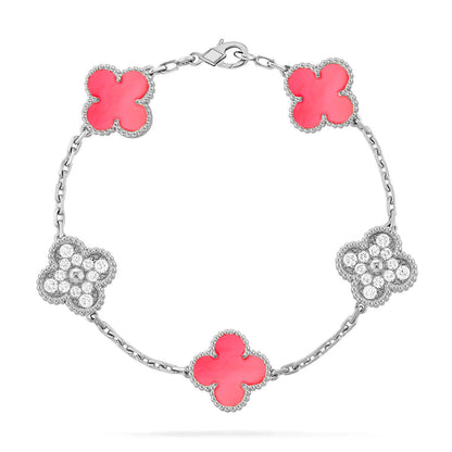 [Regal Jewels]CLOVER 5 MOTIFS  PINK MOP BRACELET COLLECTION