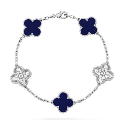 [Regal Jewels]CLOVER 5 MOTIF LAPIS LAZULI BRACELET COLLECTION
