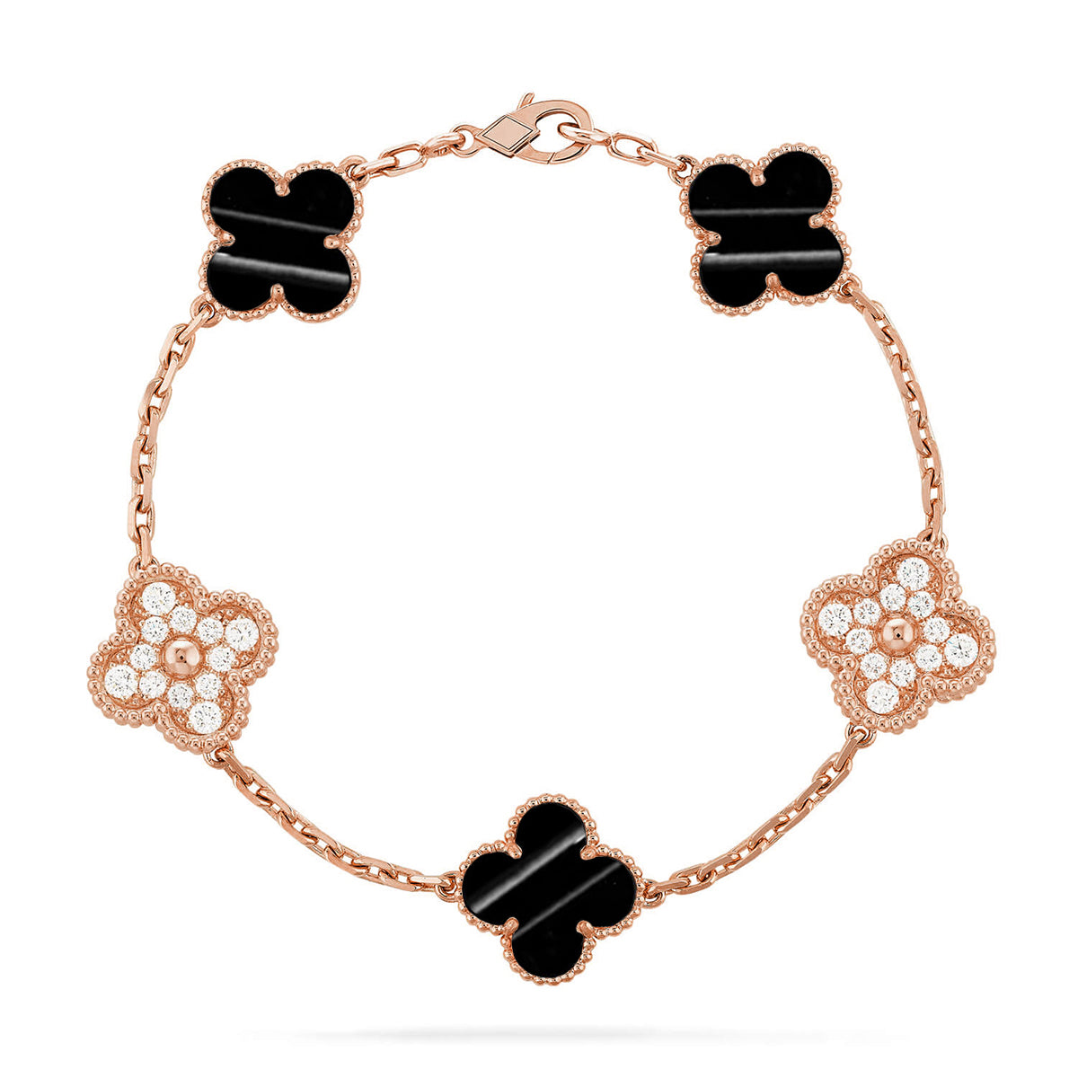 [Regal Jewels]CLOVER 5 MOTIF PULSAR STONE BRACELET COLLECTION