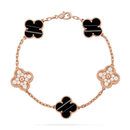 [Regal Jewels]CLOVER 5 MOTIF PULSAR STONE BRACELET COLLECTION
