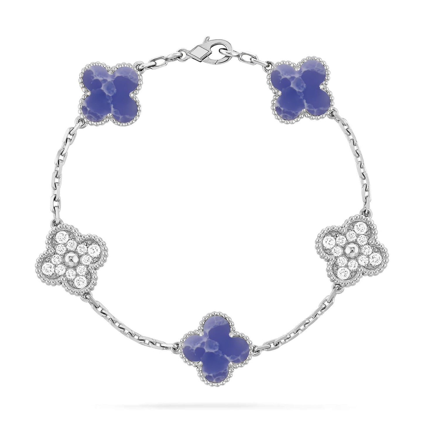 [Regal Jewels]CLOVER 5 MOTIF BLUE VEINS BRACELET COLLECTION