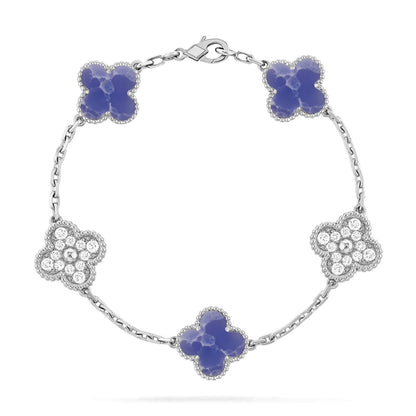 [Regal Jewels]CLOVER 5 MOTIF BLUE VEINS BRACELET COLLECTION