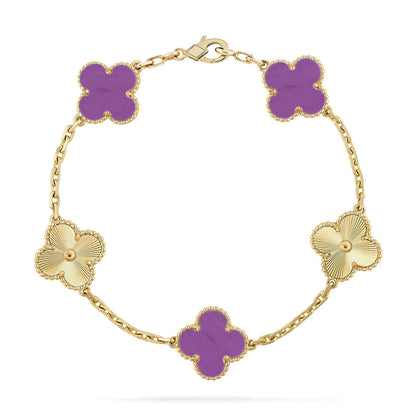 [Regal Jewels]CLOVER 5 MOTIF VIOLET BRACELET COLLECTION