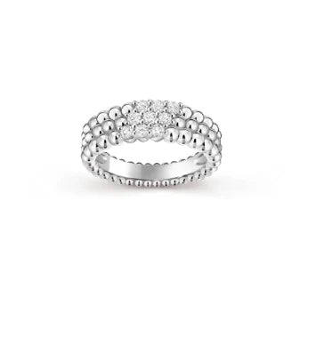 [Regal Jewels]Three-row diamond ring