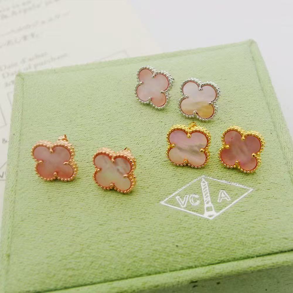 [Regal Jewels]Clover Mini Pink Earrings