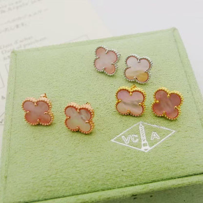 [Regal Jewels]Clover Mini Pink Earrings