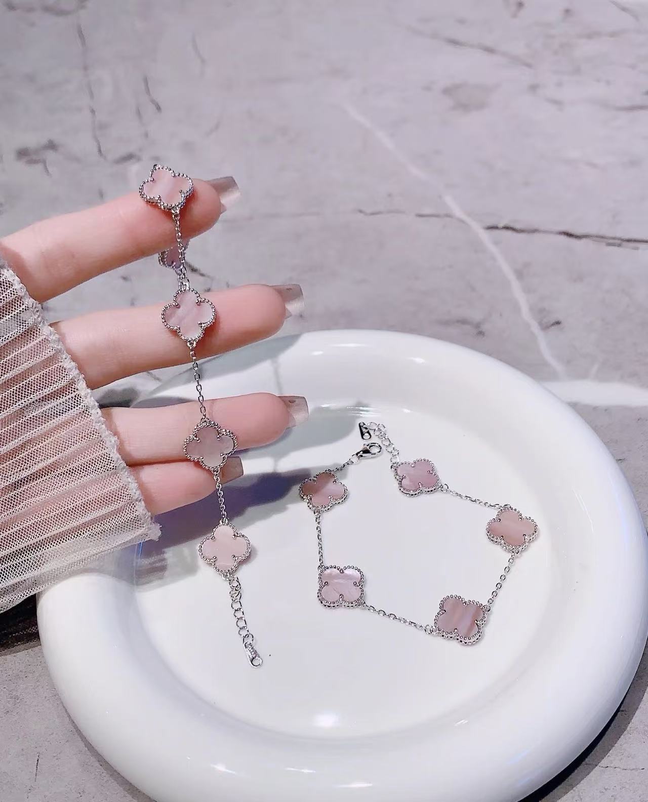 [Regal Jewels]Light Pink Braided Bracelet