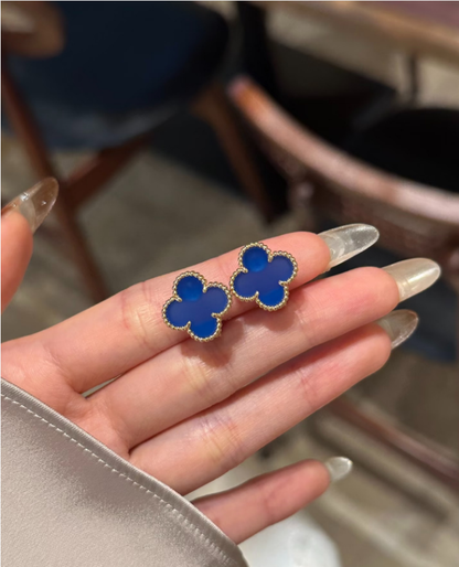 [Regal Jewels]Clover Medium 15mm Turquoise Earrings