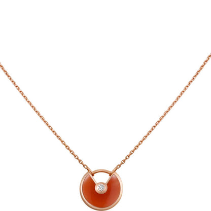 [Regal Jewels]AMULETTE GOLD CARNELIAN ONYX NECKLACE