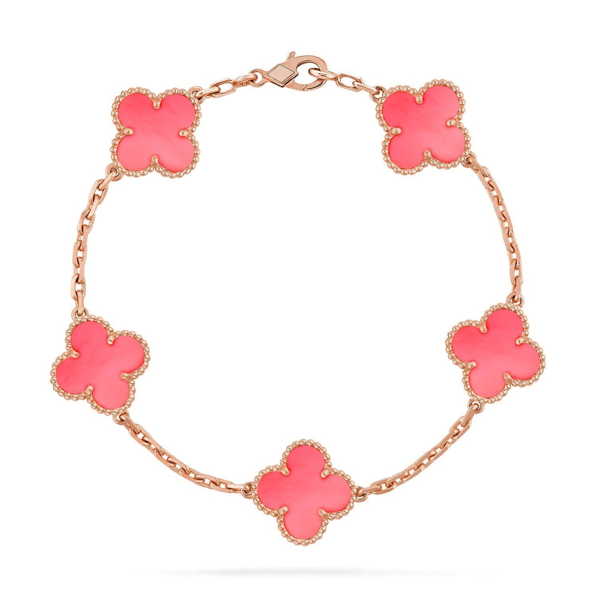 [Regal Jewels]CLOVER 5 MOTIFS  PINK MOP BRACELET COLLECTION