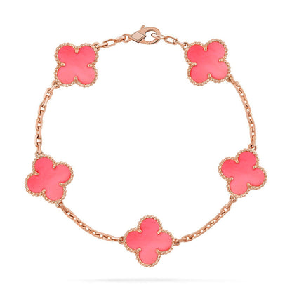 [Regal Jewels]CLOVER 5 MOTIFS  PINK MOP BRACELET COLLECTION