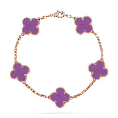 [Regal Jewels]CLOVER 5 MOTIF VIOLET BRACELET COLLECTION