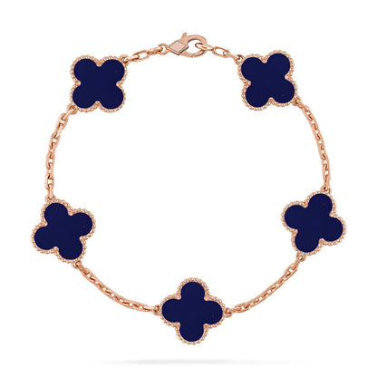 [Regal Jewels]CLOVER 5 MOTIF LAPIS LAZULI BRACELET COLLECTION
