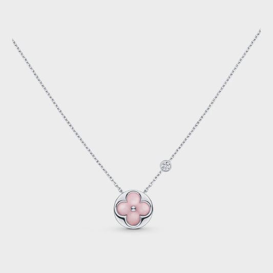 [Regal Jewels]SUN MOTIF PINK MOP SILVER BRACELET